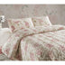 Set cuvertura matlasata single, Roz, 220x160 cm