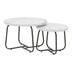 Set 2 mese de cafea Crismory, MDF si metal, 70x70x47 cm