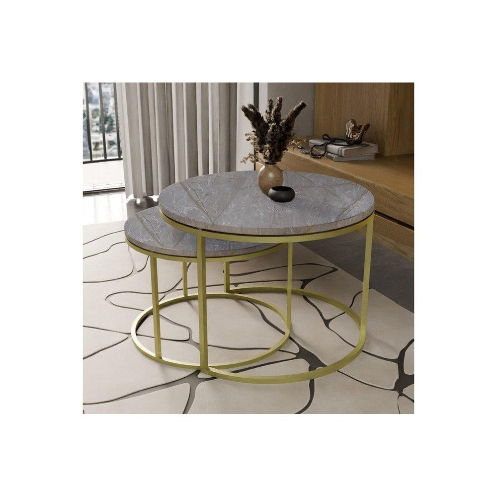 Set de 2 masute de cafea Solme, 60x60x40 cm - Set de 2 masute de cafea Solme, 60x60x40 cm