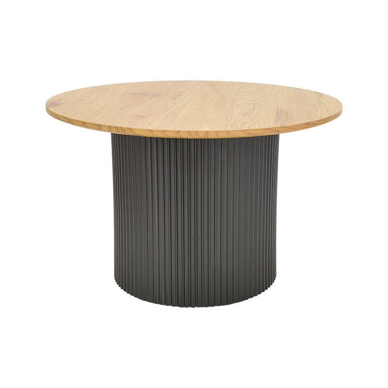 Set 2 mese de cafea Dovel, MDF si metal, 70x70x45 cm - Sonoma-Negru