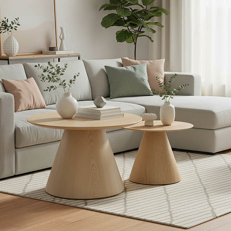 Set de 2 Mese de Cafea, Donda, Stil Sonoma, versatile, 80x80x45 cm