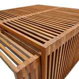 Set de 2 mese de gradina stivuibile Tinnie Boho, Natural, 86x80x46 cm