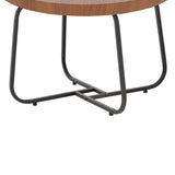 Set 2 mese de cafea Crismory, MDF si metal, 70x70x47 cm - Maro