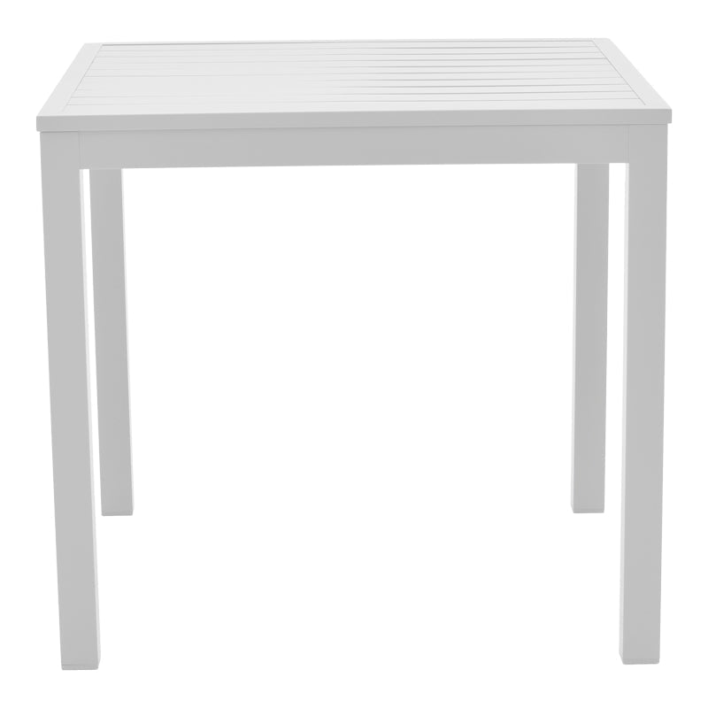 Set de 3 buc masa si scaune de gradina Kliton Moly aluminiu, alb, 80x80x74 cm