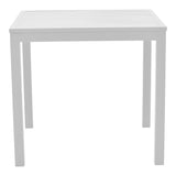 Set de 3 buc masa si scaune de gradina Kliton-Norture aluminiu, alb, 80x80x74 cm