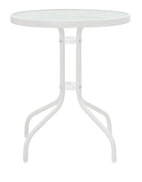 Set de 3 buc masa si scaune de gradina Valor-Confidence B metal, alb, 60x60x70 cm