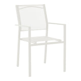 Set de 3 buc masa si scaune de gradina Valor-Confidence B metal, alb, 60x60x70 cm