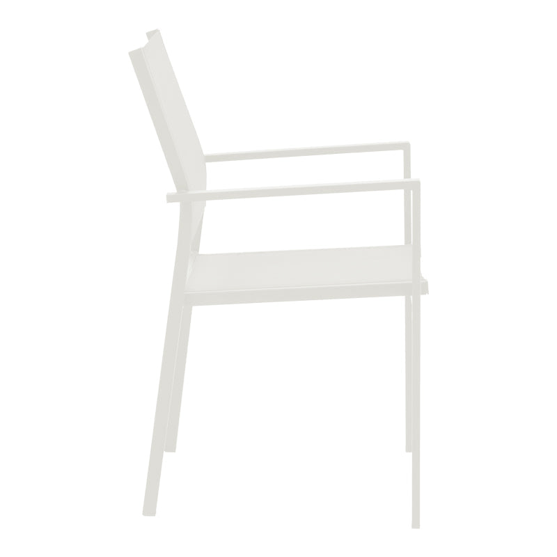 Set de 3 buc masa si scaune de gradina Valor-Confidence B metal, alb, 60x60x70 cm
