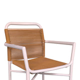 Set de 5 buc masa si scaune de gradina Kliton Clutch aluminiu, alb, 150x80x74 cm