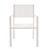 Set de 5 buc masa si scaune de gradina Kliton-Moly aluminiu, alb, 80x80x74 cm