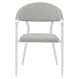 Set de 5 buc masa si scaune de gradina Kliton Pino aluminiu, alb, 80x80x74 cm