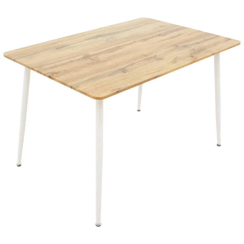 Set de 5 buc masa si scaune Gaston-Cuba, alb-sonoma, 120x80x75 cm