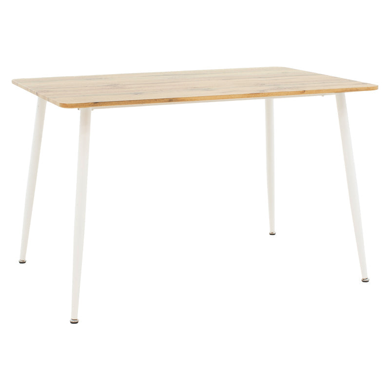 Set de 5 buc masa si scaune Julita-Cuba, alb-sonoma, 120x80x75 cm