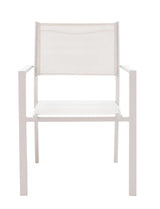 Set de 7 buc masa si scaune de gradina Kliton-Moly aluminiu, alb, 150x80x74 cm