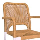 Set de 7 buc masa si scaune de gradina Kliton-Norture aluminiu, alb, 150x80x74 cm