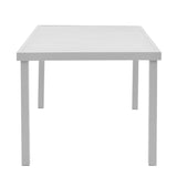 Set de 7 buc masa si scaune de gradina Kliton-Norture aluminiu, alb, 150x80x74 cm