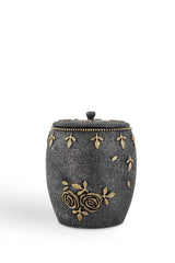 Set de Baie Lux Elvin, Dozator de sapun, Perie, Suport de periuta de dinti, Sapuniera, Coș de Gunoi, Gri, 12x12x3 cm
