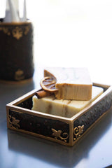 Set de Baie Lux Luxton, Dozator de sapun, Perie, Suport de periuta de dinti, Sapuniera, Negru, 8x81x10 cm