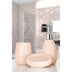 Set de Baie Lux Merlin, Roz, Dozator de sapun, Suport de periuta de dinti, Sapuniera