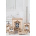 Set de Baie Lux Omera, Bej, Dozator de sapun, Perie, Suport de periuta de dinti, Sapuniera, Coș de Gunoi