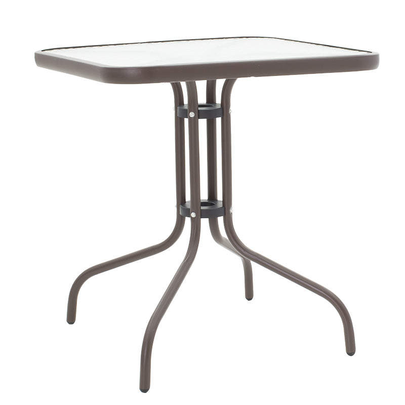 Set de cina 3 bucati Watson-Calan metal negru-tex Maron, maro, 70x70x70 cm