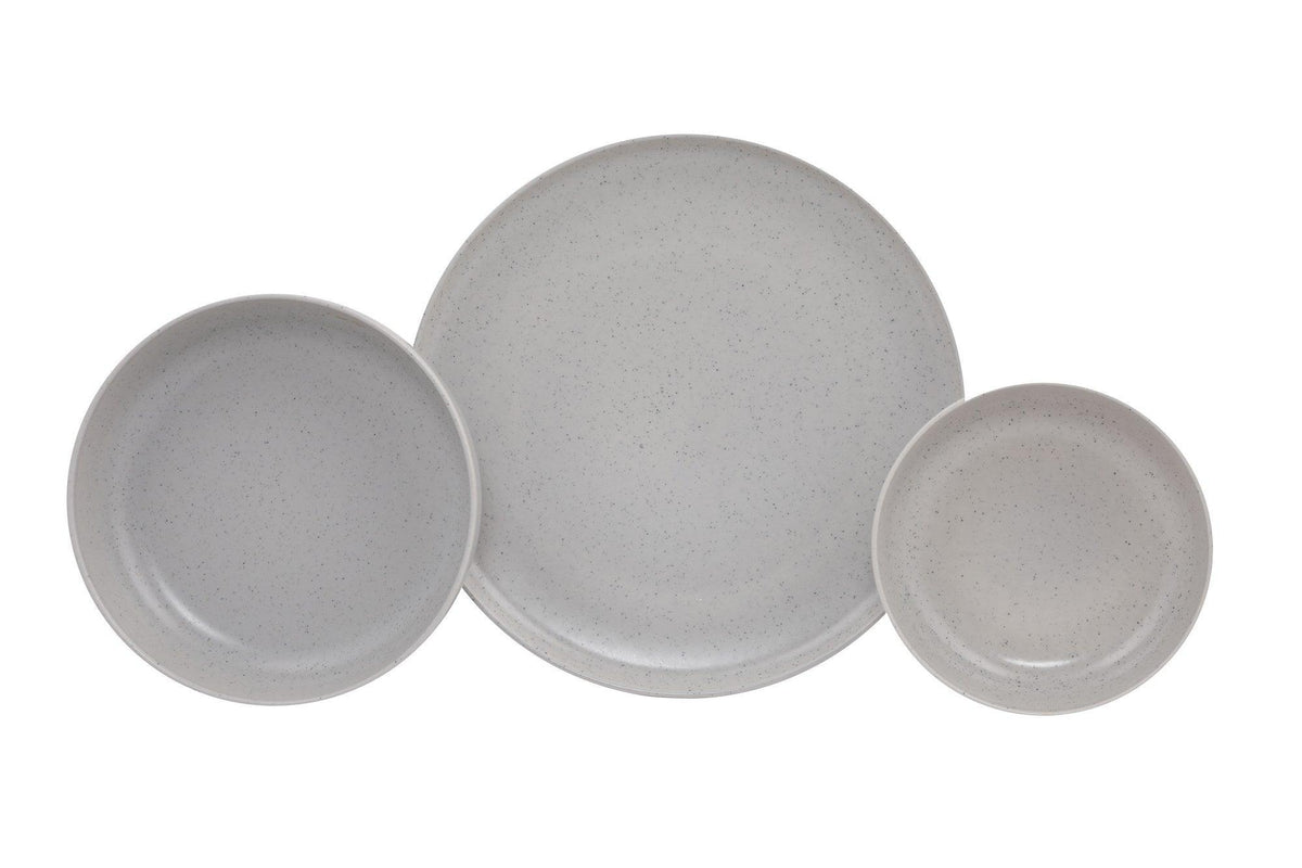Set de cină, Gri, 27x2.5x27 cm