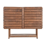 Set de cina Retto 5 piese din lemn de fag masiv, nuc-inchis Gri-inchis, 120x75x71 cm - Rosu