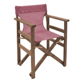 Set de cina Retto 5 piese din lemn de fag masiv, nuc-inchis Gri-inchis, 120x75x71 cm - Rosu