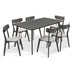 Set de sufragerie Benson - Toto 7 piese, Gri - Nuc, 150x90x75 cm