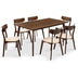 Set de dining Benson - Toto 7 piese, Gri - Nuc, 150x90x75 cm - 200-000190