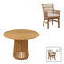 Set de sufragerie Inca-Kenda 3 piese, Natural, D80x75 cm
