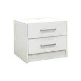 Set dormitor Olympus White, Lemn, Set 3 piese, Pat 140x200 cm