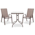 Set de gradina 3 piese Watson-Calan metal-tex Marone, 60x75x90 cm
