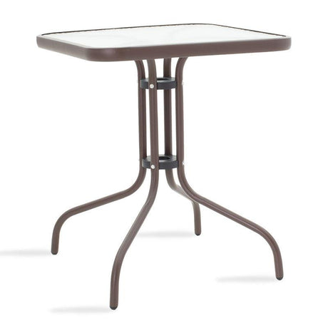 Set de gradina 3 piese Watson-Calan metal-tex Marone, 60x75x90 cm