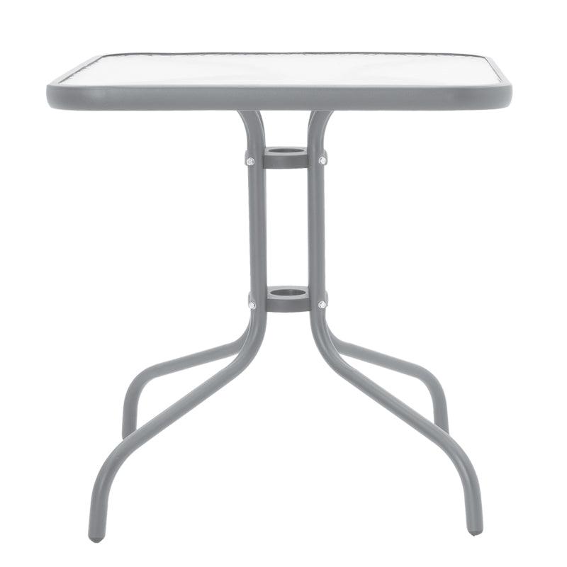 Set de gradina 3 piese Watson-Calan metal-tex Marone, 60x75x90 cm