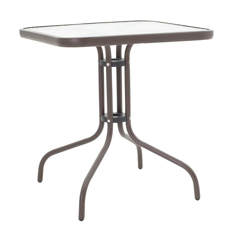 Set de gradina 3 piese Watson-Obbi, Maro - Gri inchis, 70x70x70 cm - Maro