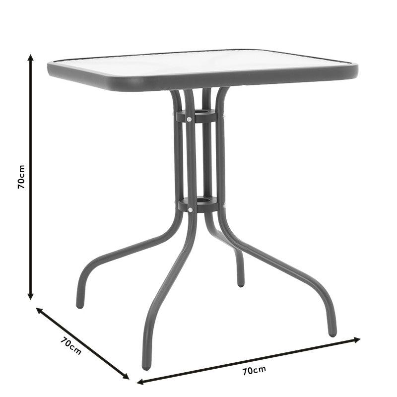 Set de gradina 3 piese Watson-Obbi, Maro - Gri inchis, 70x70x70 cm - Maro