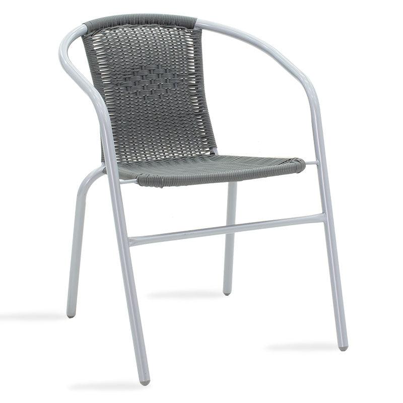Set de gradina 3 piese Watson-Obbi, Maro - Gri inchis, 70x70x70 cm - Gri inchis