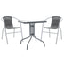 Set de gradina 3 piese Watson-Obbi, Maro - Gri inchis, 70x70x70 cm - 130-000043
