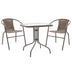 Set de gradina 3 piese Watson-Obbi, Maro - Gri inchis, 70x70x70 cm