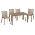 Set de gradina masa si scaune Explore, Confident set 5 piese, cappuccino, 150x90x73 cm