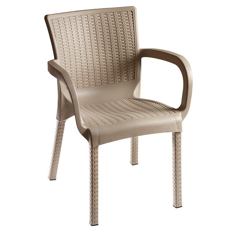 Set de gradina masa si scaune Explore, Festive set 5 piese, cappuccino, 150x90x73 cm