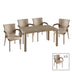 Set de gradina masa si scaune Explore, Festive set 7 piese, cappuccino, 150x90x73 cm