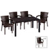 Set de gradina masa si scaune Explore-Festive set 7piese, maro, 150x90x73 cm