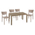 Set de gradina masa si scaune Explore, Ignite set 5 piese, cappuccino, 150x90x73 cm