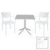 Set de gradina masa si scaune Groovy-Fontline set 5 piese, alb, 80x80x74 cm