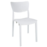 Set de gradina masa si scaune Groovy-Ignite set 3 piese, alb, 80x80x74 cm