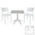 Set de gradina masa si scaune Groovy-Ignite set 5 piese, alb, 80x80x74 cm