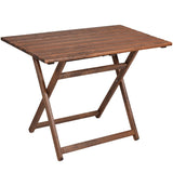 Set de gradina masa si scaune Retto 5 bucati din lemn masiv de fag nuc, PVC, negru, 80x60x72 cm