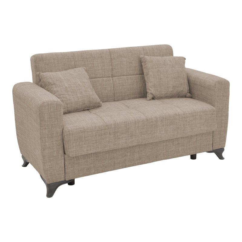 Set de living 2 piese Modesto din tesatura, maro deschis, 85x215 cm